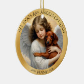 悔やみや弔慰のダシュントのラウンドの損失 セラミックオーナメント (右)