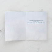 悔やみや弔慰のボーイドッグウォーターの色のイラスト カード (内部)