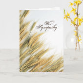 悔やみや弔慰のムギ カード (黄色い花)