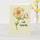 悔やみや弔慰のメッセージカードの黄色を使って カード (黄色い花)