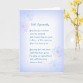 悔やみや弔慰の元の詩歌の挨拶状を使って カード (黄色い花)