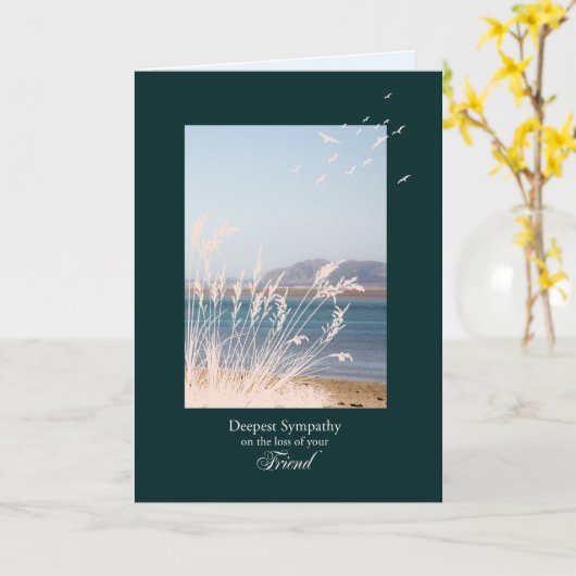 悔やみや弔慰の友人の損失,草 カード (黄色い花)