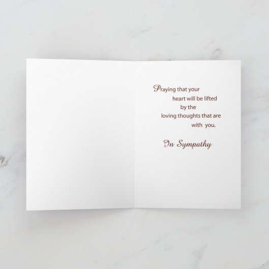 悔やみや弔慰の叔母素晴らしの死、海の夕暮れ カード (内部)