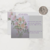 悔やみや弔慰の哀悼の詩感謝していあなた ノートカード (正面/裏面インサイチュ)