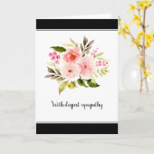 悔やみや弔慰の哀悼メッセージの花の挨拶 カード (黄色い花)