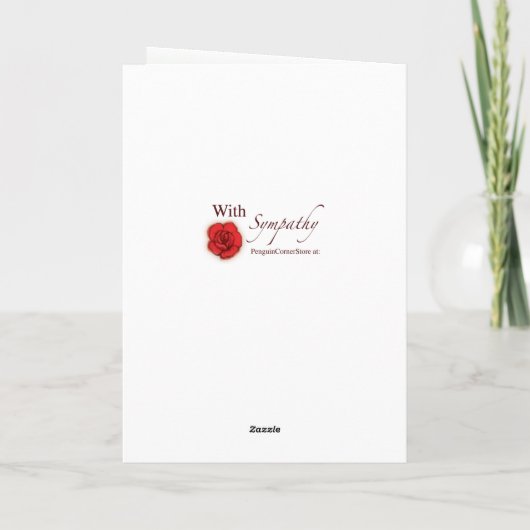 悔やみや弔慰の喪失から私たち：Cala Lilies カード (裏面)