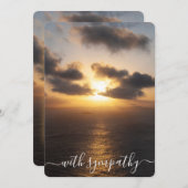 悔やみや弔慰の夕日で海の哀悼の意 (正面/裏面)