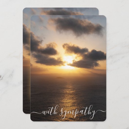 悔やみや弔慰の夕日で海の哀悼の意 (正面/裏面)