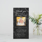 悔やみや弔慰の大理石の記念の金ゴールドの写真の死別 サンキューカード (スタンド正面)