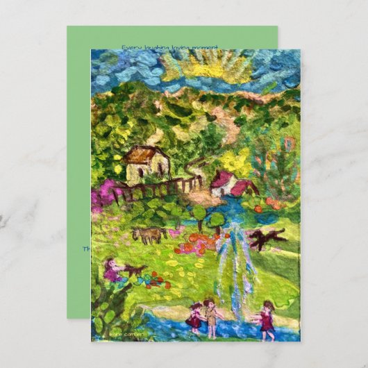 悔やみや弔慰の子どもの喪失の弔慰証 (正面/裏面)