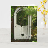 悔やみや弔慰の庭のハートのアーバー カード (黄色い花)