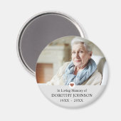 悔やみや弔慰の愛するメモリーフォトハート マグネット (正面/裏面)