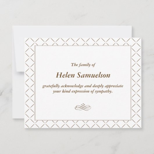 悔やみや弔慰の承認カード カード (正面)