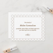 悔やみや弔慰の承認カード カード (正面/裏面インサイチュ)