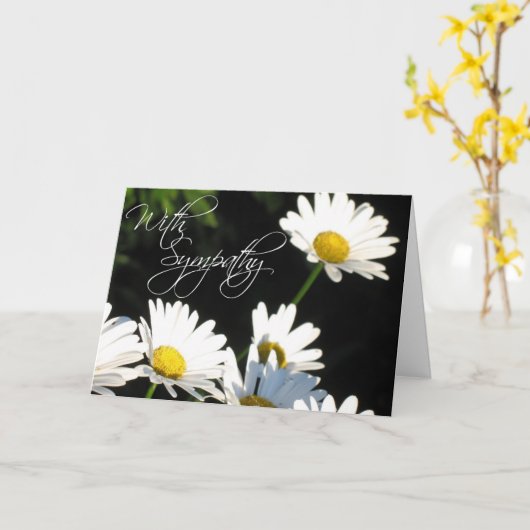 悔やみや弔慰の挨拶状を使って カード (黄色い花)