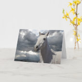 悔やみや弔慰の損失 – 馬好き カード (黄色い花)