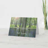 悔やみや弔慰の森と水の穏やかなシーンで カード (正面)