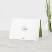 悔やみや弔慰の森の中の白い兆春 カード (裏面)