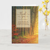 悔やみや弔慰の森の道ありがとう カード (黄色い花)