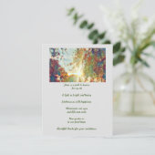 悔やみや弔慰の死別の詩 サンキューカード (スタンド正面)