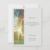 悔やみや弔慰の死別の詩 サンキューカード (裏面)