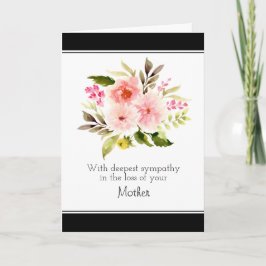 悔やみや弔慰の母または人への哀悼の意 カード
