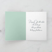 悔やみや弔慰の水彩マウンテンシーン カード (内部)