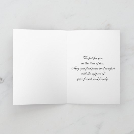 悔やみや弔慰の流れの穏やかな川の流れ カード (内部)