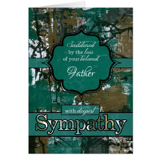 悔やみや弔慰の父の損失ティール（緑がかった色）アーバングラフィティ (正面)