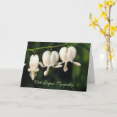 悔やみや弔慰の白い花 カード (黄色い花)