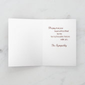 悔やみや弔慰の義理の兄弟の喪失と海の日没 カード (内部)