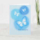 悔やみや弔慰の考える白い蝶が カード (正面)