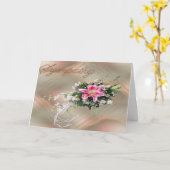 悔やみや弔慰の花束 カード (黄色い花)