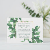 悔やみや弔慰の葉のサンキューカード サンキューカード (スタンド正面)