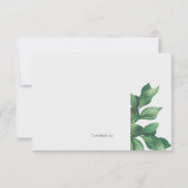 悔やみや弔慰の葉のサンキューカード サンキューカード (裏面)