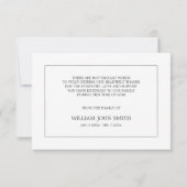 悔やみや弔慰の葬儀のピンクの藤色の花は感謝していしています サンキューカード (裏面)