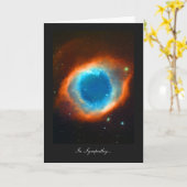 悔やみや弔慰の螺旋形の星雲 カード (黄色い花)