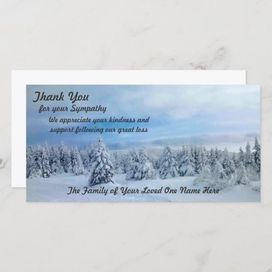 悔やみや弔慰の表現をありがとう サンキューカード (正面/裏面)