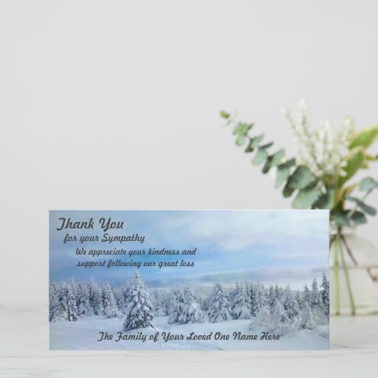 悔やみや弔慰の表現をありがとう サンキューカード (スタンド正面)