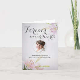 悔やみや弔慰の記念物は写真が付いているメッセージカード感謝していしています サンキューカード