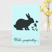 悔やみや弔慰の詩でバニーを失って カード (黄色い花)