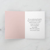 悔やみや弔慰の足跡オンビーチ カード (内部)