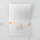 悔やみや弔慰の金色の日光の印象派の木 カード (内部)