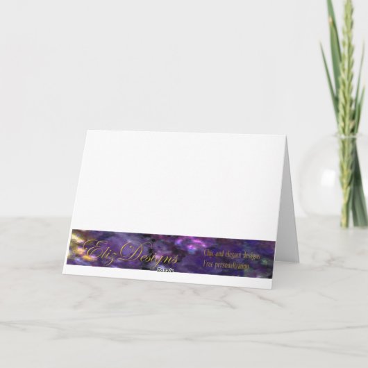 悔やみや弔慰の青いアイリスカード カード (裏面)