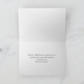 悔やみや弔慰の黄色いスイレン カード (内部)