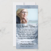 悔やみや弔慰は写真の記念の冬場面感謝していしています サンキューカード (正面)