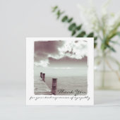 悔やみや弔慰は平らな写真カード感謝していしています サンキューカード (スタンド正面)