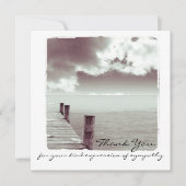 悔やみや弔慰は平らな写真カード感謝していしています サンキューカード (正面)