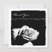 悔やみや弔慰は平らな写真カード感謝していしています サンキューカード (正面)