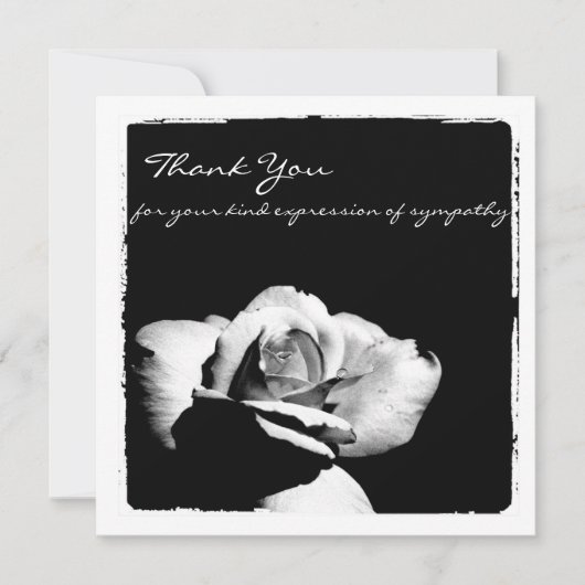 悔やみや弔慰は平らな写真カード感謝していしています サンキューカード (正面)